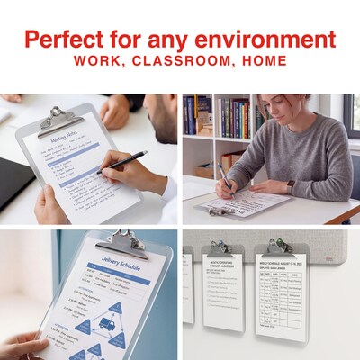 Staples Plastic Clipboard, Letter Size, Clear – Lightweight Transparent Clipboard