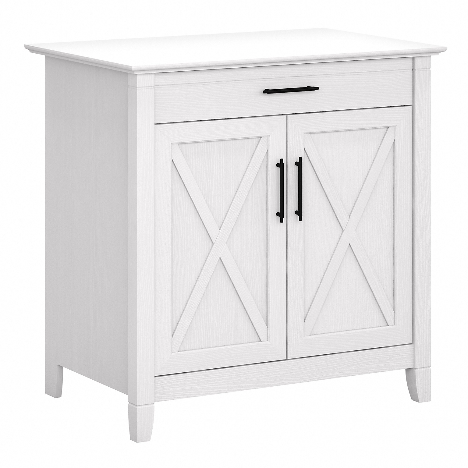 Bush Furniture Key West 30 Secretary Desk, Pure White Oak (KWS132WT-03)