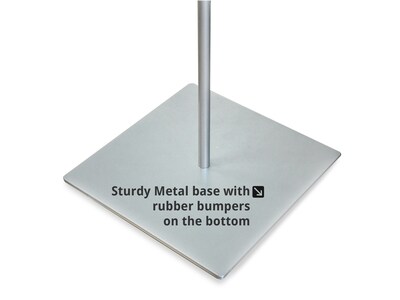 Azar Sign Holder, 11" x 7", Horizontal, Freestanding, Clear/Silver Acrylic (300862)