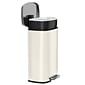 iTouchless Stainless Steel Step Trash Can, Ivory White, 13 Gal. (PC13RSC)