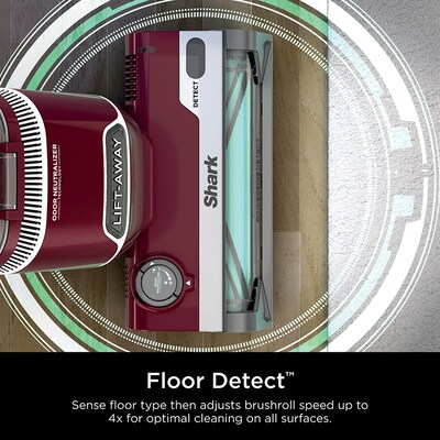Shark Detect Lift-Away ADV Upright Vacuum, Bagless, Burgundy (LA492)