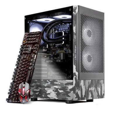 Skytech Ghost Gaming Desktop, Intel Core i5-13400F, 16GB RAM, 1TB SSD, Intel Arc A580 Graphics, Windows 11, White Camo
