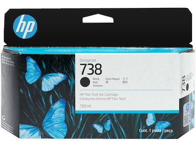 HP 738 Black Standard Yield Ink Cartridge (498N4A)