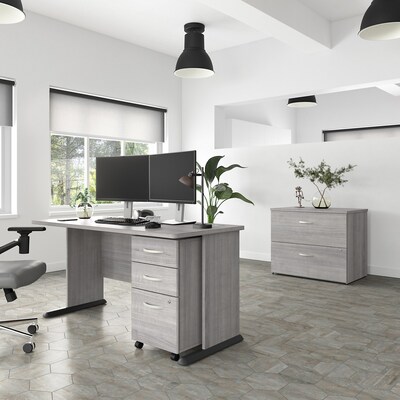 Bush Business Furniture Studio A 60"W Computer Desk, Platinum Gray (SDD160PG)