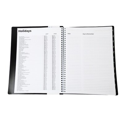 2027 Quill Brand® 8" x 11" 14-Month Monthly Planner, Black (63001-27-QC)