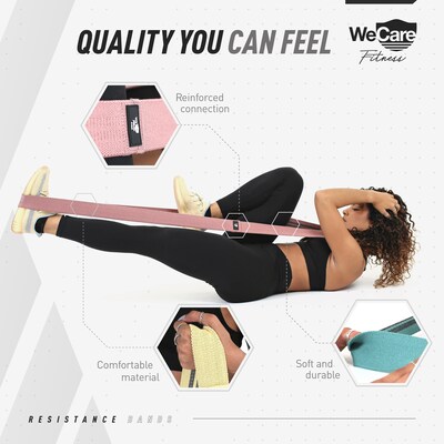 WeCare Fitness Full-Body Workout 4 Pk Resistance Bands (WFN100001)