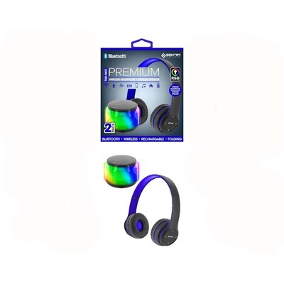 Sentry Blue BT Headphone with RGB Speaker