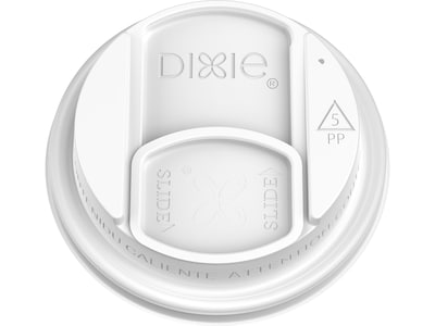 Dixie Reclosable Polypropylene Hot Cup Lid, 10/12/16/20 oz. Cup, White, 1000/Carton (DSL9542)