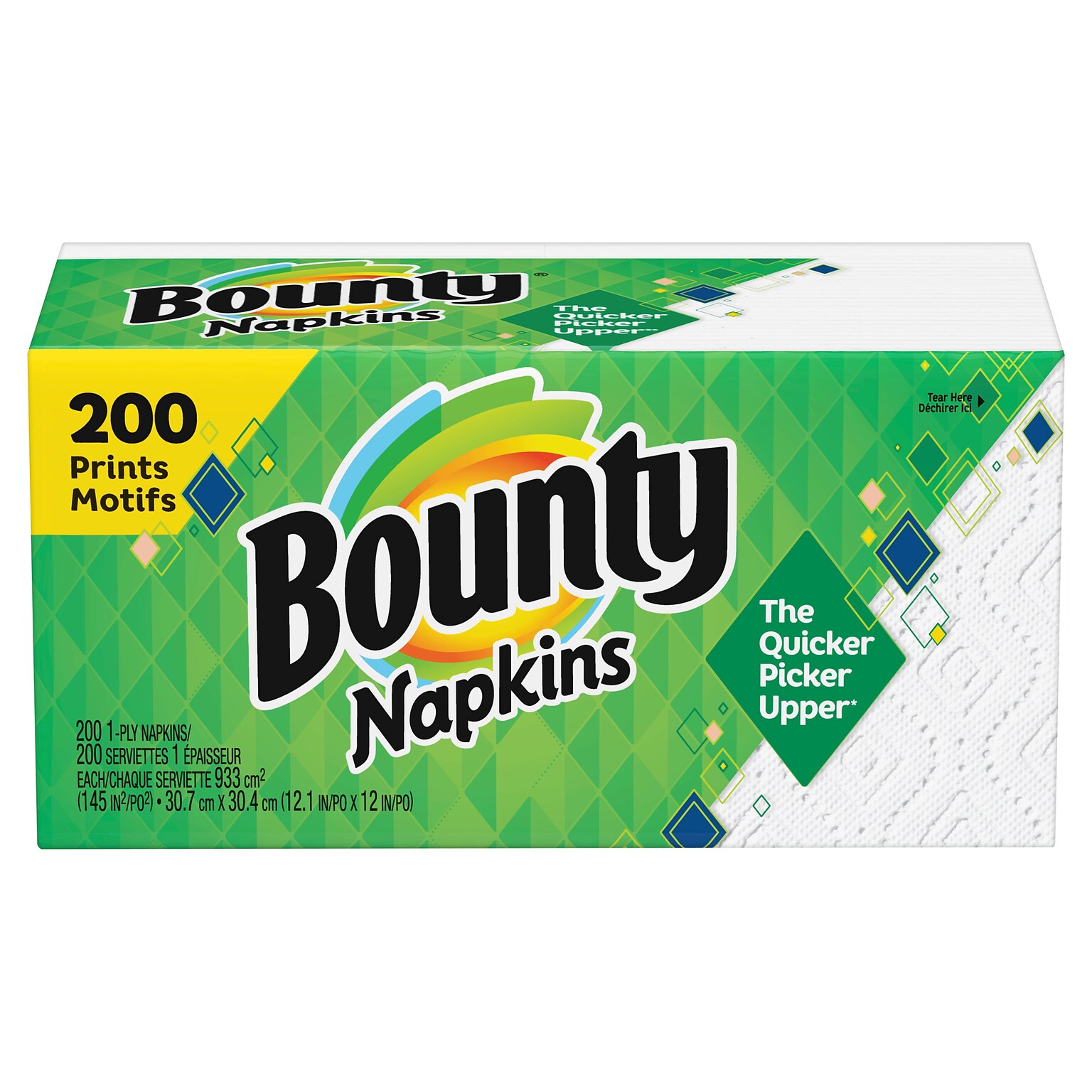 Bounty Quilted Napkin, 1-ply, White, 200 Napkins/Pack (34885.)