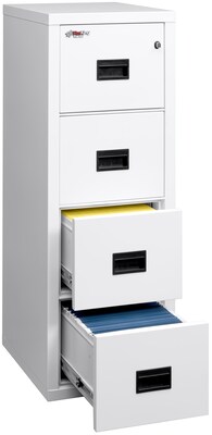FireKing Turtle 22 4-Drawer Vertical, Fire Resistant, Letter/Legal, Artic White (4R1822-CAW)