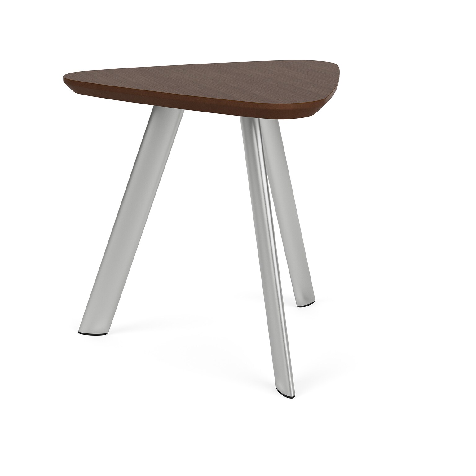 Lesro Willow 20W x 20D Laminate End Table, Riftwood Walnut/Silver (WL0520.SSV.TRW)
