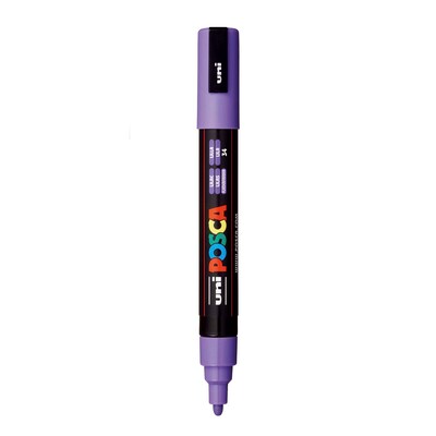 POSCA PC-5M Water Based Paint Marker, Reversible Medium Tip, Lilac, 3/Pack (UBCPC5MLILAC-3)