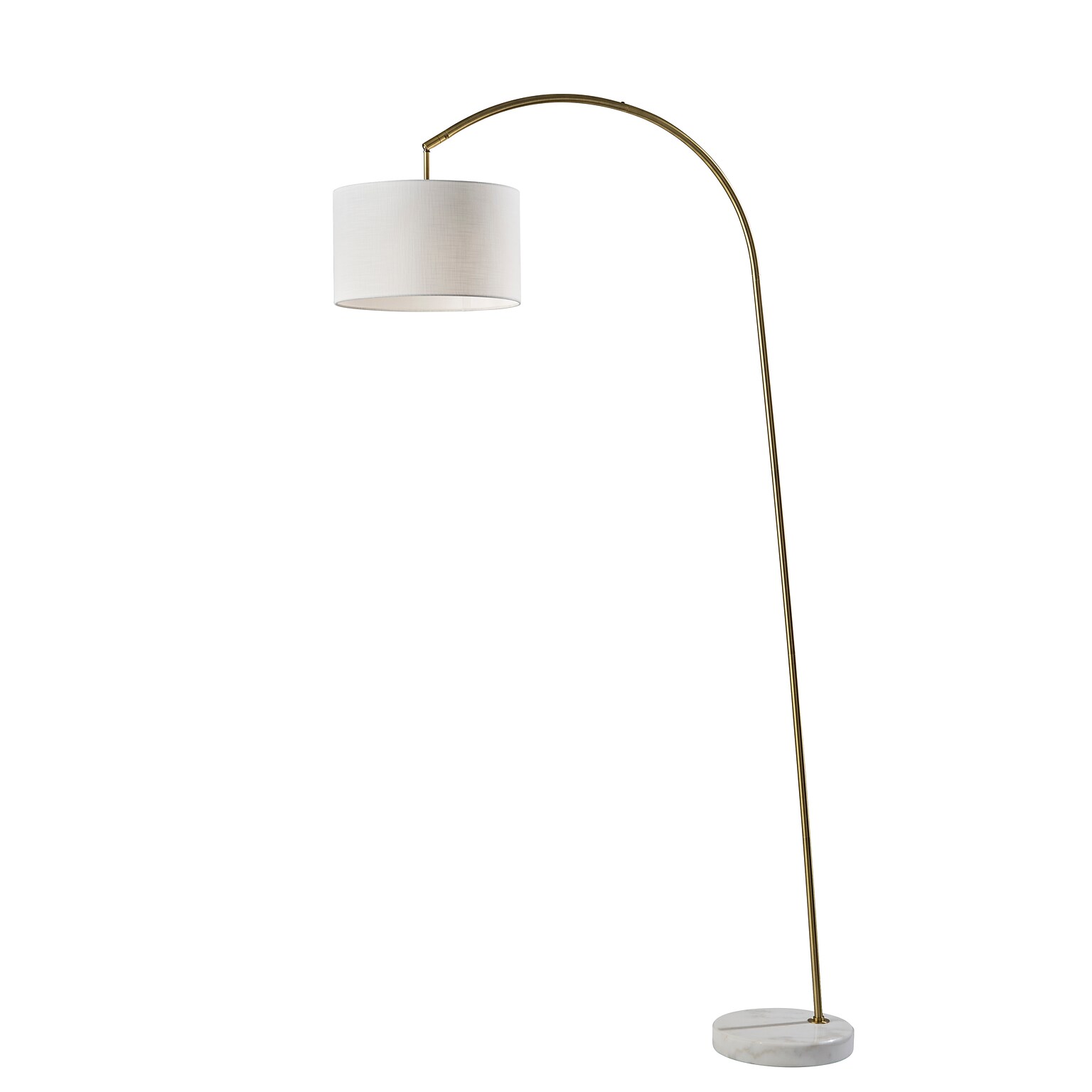 Adesso Chrystie 83.5H Antique Brass Floor Lamp with Drum Shade (4053-21)