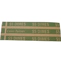 CONTROLTEK $5 Dime Wrapper, Kraft/Green, 1000/Box (560044)