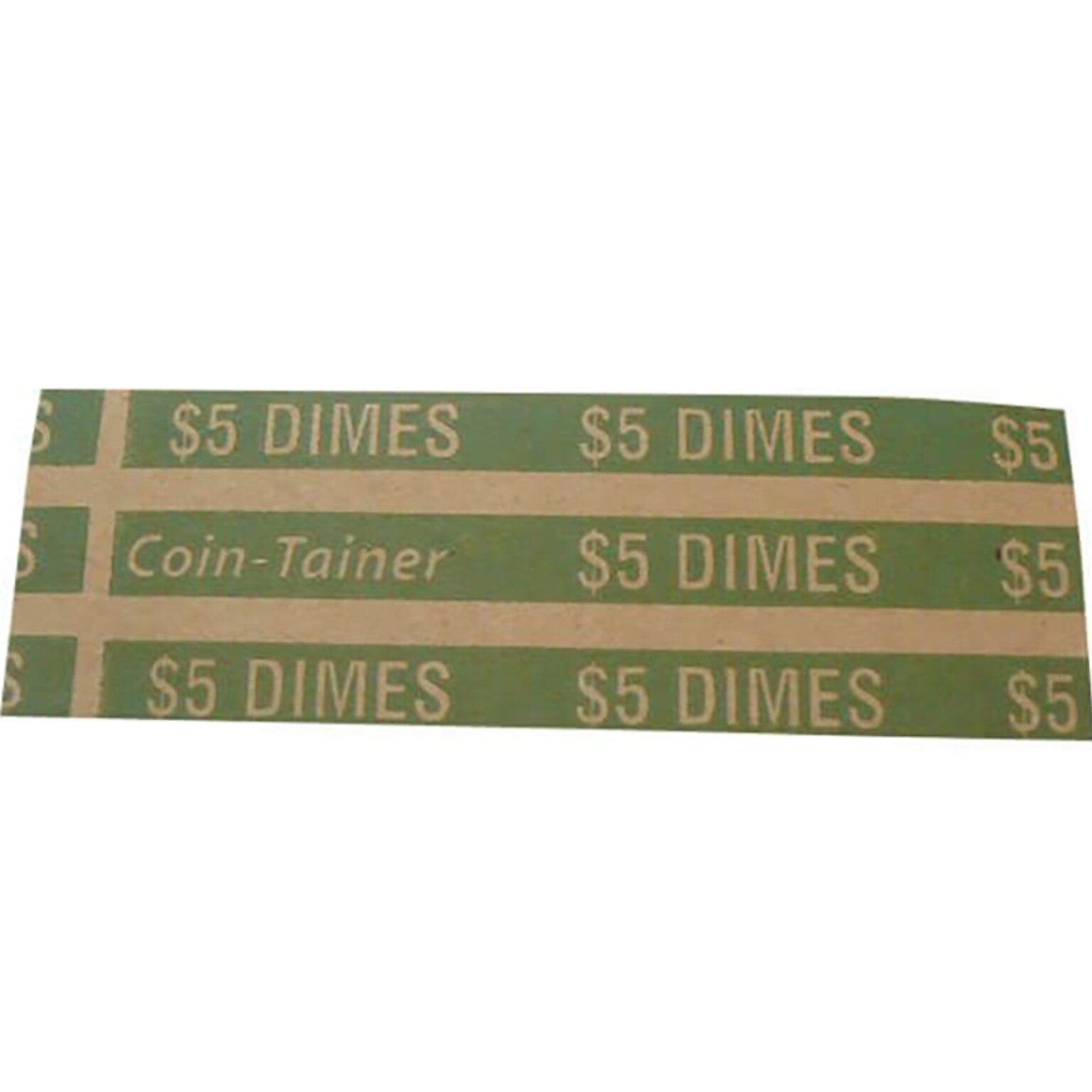 CONTROLTEK Coin Wrappers, Kraft/Green, 1000/Box (560044)