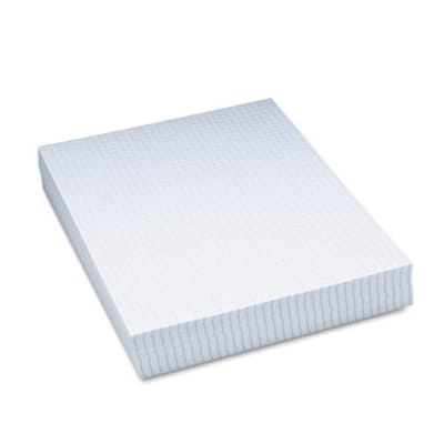 Pacon Composition Paper, 1/4 Quadrille, 16 lbs., 8-1/2 x 11, White, 500 Sheets/Pack