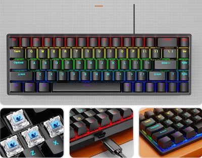 SaharaCase Wired Gaming Keyboard & Mouse Combo, Black (KB35)