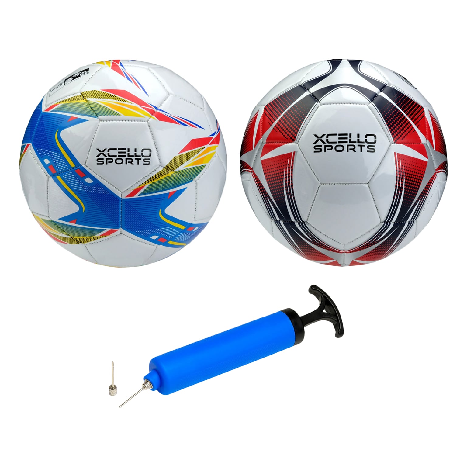 Xcello Sports Size 4 Soccer Balls, Assorted Colors, 2/Pack (XS-SB-S4-2-ASST)