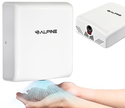 Alpine Industries Willow 110 - 120V Automatic Hand Dryer, White (405-10-WHI)