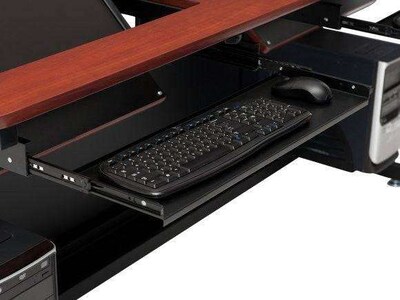 VersaDesk Revolution 60"W Manual Adjustable Standing Computer Table, Cherry/Black (RST6024-BC)