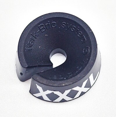 National Hanger Plastic Size Marker, XXXL, Black/White, 25/Pack (SM25XXXLBW)