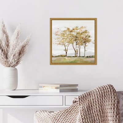 Amanti Art Golden Acre Wood (Trees) by Isabelle Z Framed Canvas Wall Art Print, 16" x 16" (A42675040734)