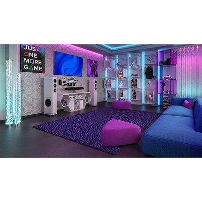 Joy Carpets Afterglow Nylon 12' x 7'6" Machine Tufted Rug, Fluorescent (467S)