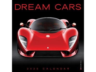 2025 Willow Creek Dream Cars 7" x 7" Monthly Wall Calendar, Black/Red (45831)