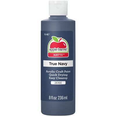 Apple Barrel Acrylic Paint Matte, 8oz., True Navy, 6/Pack (APP2616E-6)