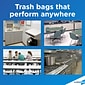 Glad 13 Gallon Trash Bag, 8.5"x8.5", Low Density, .72 mil, White, 100 Bags/Box (CLO 78526)