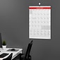 2024 Staples 22" x 29" Wall Calendar, White/Red (ST53914-24)