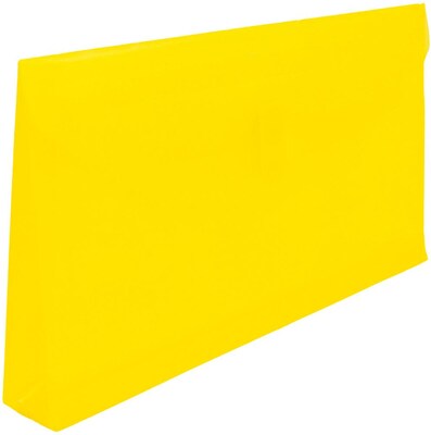 JAM Paper Premium Plastic Filing Envelope with Hook & Loop Closure, Yellow, 3/Pack (921V1YEX3)
