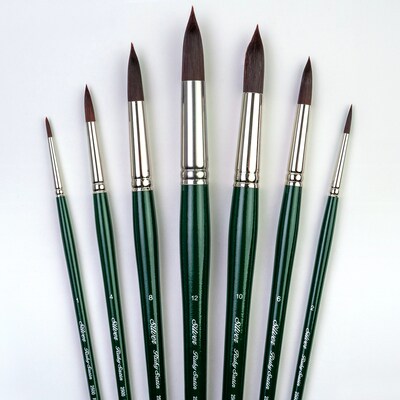 Silver Brush Ruby Satin Long Round Brush, 7/Pack (SLVRS2593)