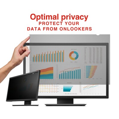 Monitor Widescreen Privacy Filter, Diagonal LCD Screen Size 22.0"