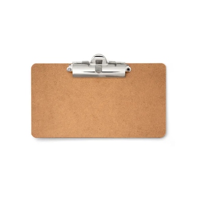 Officemate Receipt Clipboard, Landscape, Side Clip, 12pk (83158)