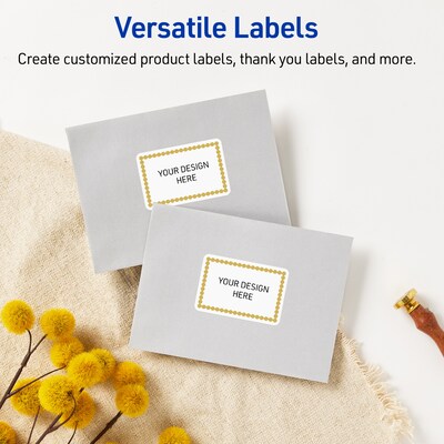 Avery Laser/Inkjet Rectangle Multipurpose Labels, 2" x 4", White, 100/Pack (S00-DJH)