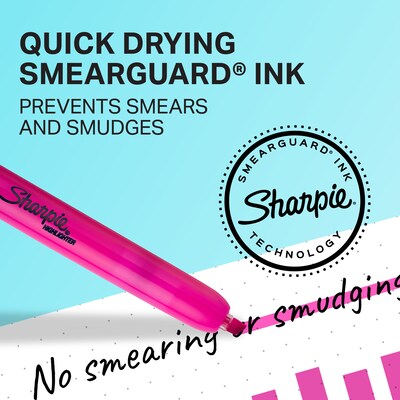 Sharpie Retractable Highlighter, Chisel Tip, Yellow, Dozen (28025)