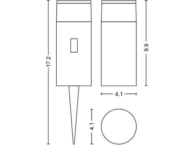 Philips Calla LED Outdoor Bollard Light, Aluminum  (802082)