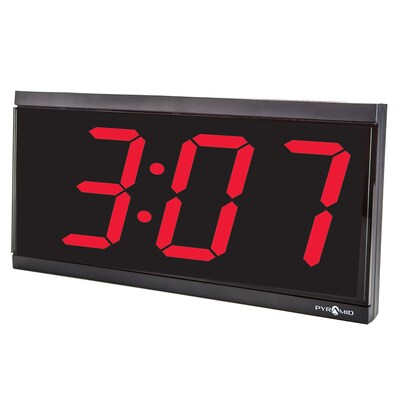 Pyramid Time Systems Standalone LED Digital Clock, 4-Digit, Black (DIG-4B)