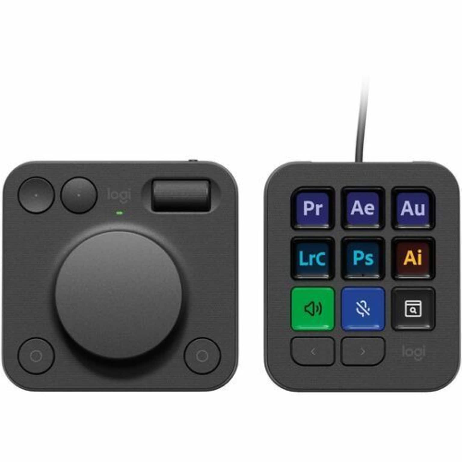 Logitech MX Creative Console Wireless Ergonomic Keypad & Dial, Graphite (920-012660)