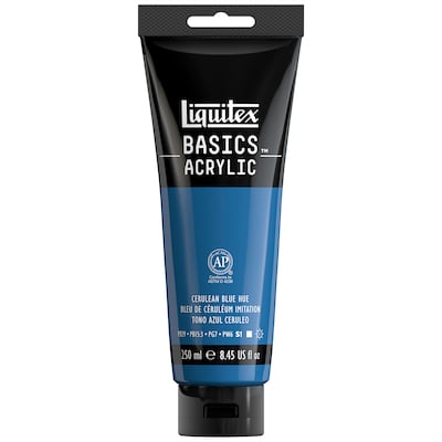 Liquitex BASICS Acrylic Paint Tube, Cerulean Blue Hue, 250 mL (LIQ4385470)