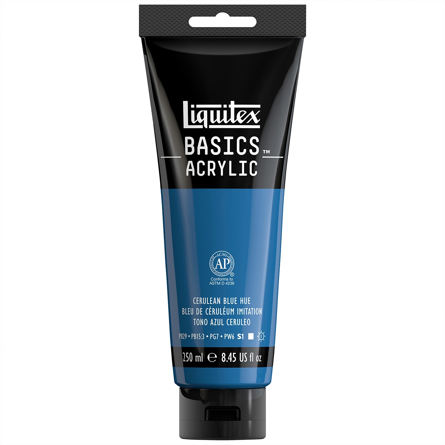 Liquitex BASICS Acrylic Paint Tube, Cerulean Blue Hue, 250 mL (LIQ4385470)