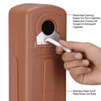 Global Industrial Outdoor Ashtray, 5 Gallon, Terracotta (245133RG)