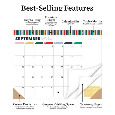 2026-2027 TF Publishing Artisan 17 x 22 Academic Monthly Desk Pad Calendar (AY27-8202)