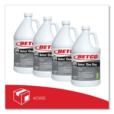 Betco One Step Floor Restorer, Lemon Scent, 1 Gal. Bottle, 4/Carton (BET6180400)