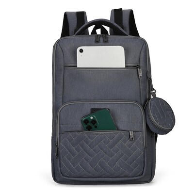 DUKAP Mom Pro Expandable Diaper Backpack, Large, Grey (BDKMOM17GRE)