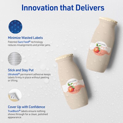 Avery Cigar Laser Multipurpose Labels, 1.5" x 3.5", White, 250/Pack (19479399165)