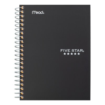Five Star® 2-Subject Wirebound Notebook, 6" x 9.5", Medium/College Rule, 100 Sheets, Assorted Colors (52111B-US)