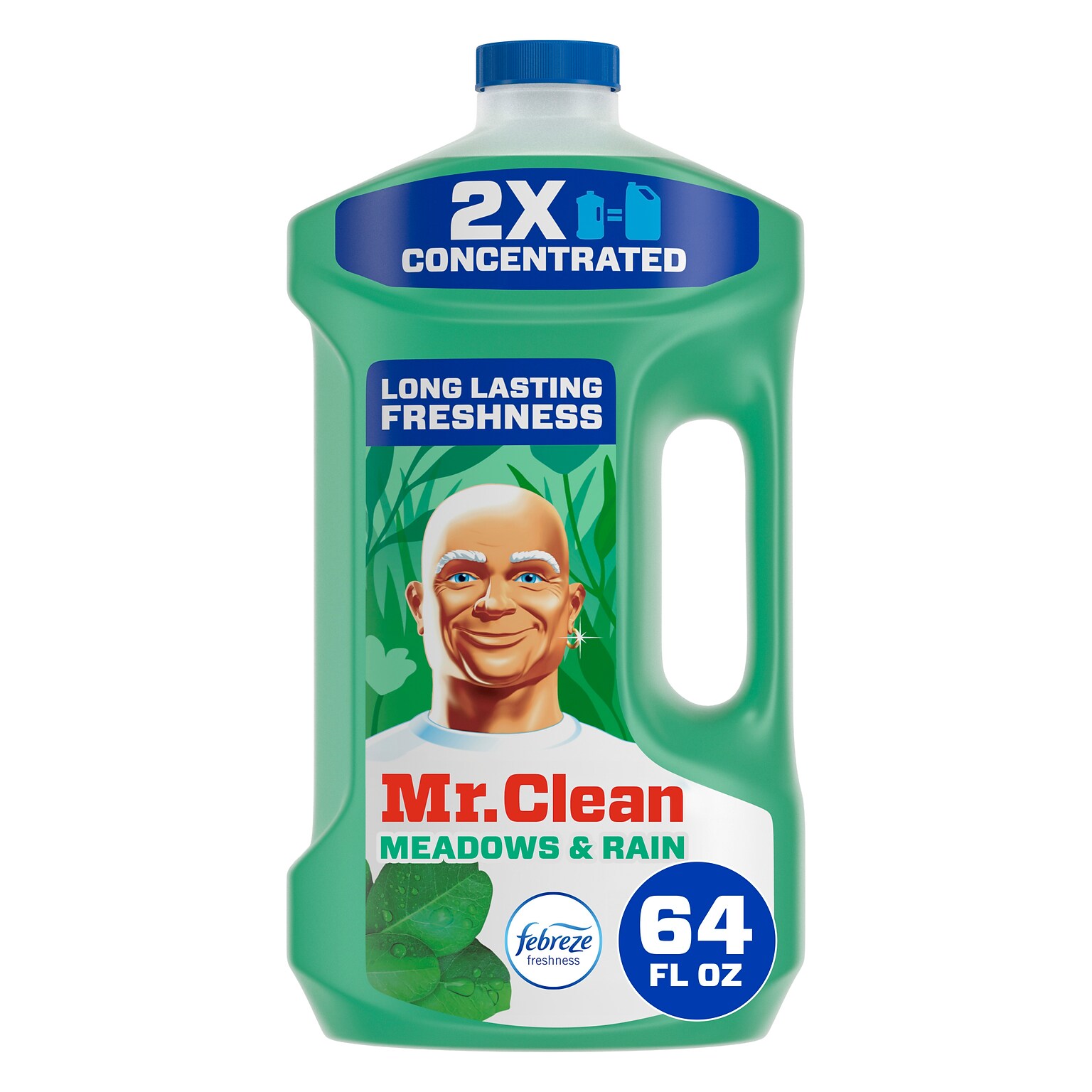 Mr. Clean Multi-Surface Cleaner, Febreze Meadows & Rain Scent, 64 Fl. Oz. (10725)