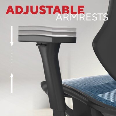 Staples® Dexley Ergonomic Mesh Swivel Task Chair, Blue (UN59375)